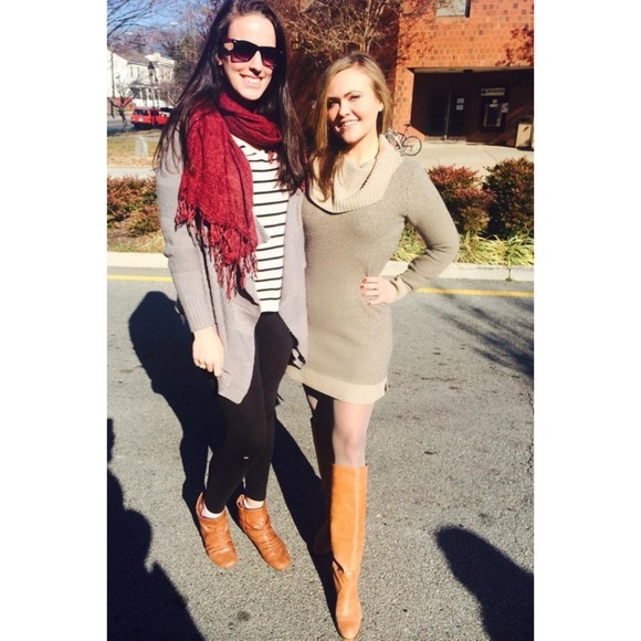 Cynthia Rowley Lambswool, Cowl Neck Sweater Dress, Size Medium - Picture 7 of 14